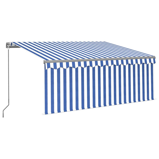 3069376 vidaXL Manual Retractable Awning with Blind 3x2,5m Blue&White (313229+46830+313269) 3069376 vidaXL Manual Retractable Awning with Blind 3x2,5m Blue&White (313229+46830+313269)