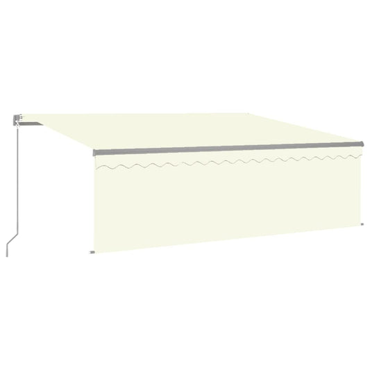 Manual Retractable Awning with Blind 4x3m Cream Manual Retractable Awning with Blind 4x3m Cream