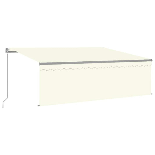 Manual Retractable Awning with Blind&LED 4x3m Cream Manual Retractable Awning with Blind&LED 4x3m Cream