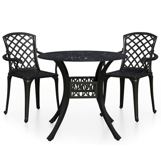 Bistro Set | Black | Cast aluminium | Medium | Industrial | Bistro Set Bistro Set | Black | Cast aluminium | Medium | Industrial | Bistro Set