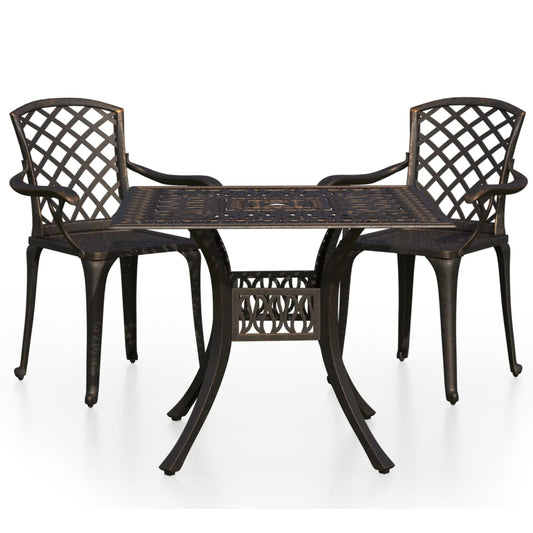 Bistro Set | Bronze | Cast Aluminium | Standard | Decorative Inlays Bistro Set | Bronze | Cast Aluminium | Standard | Decorative Inlays