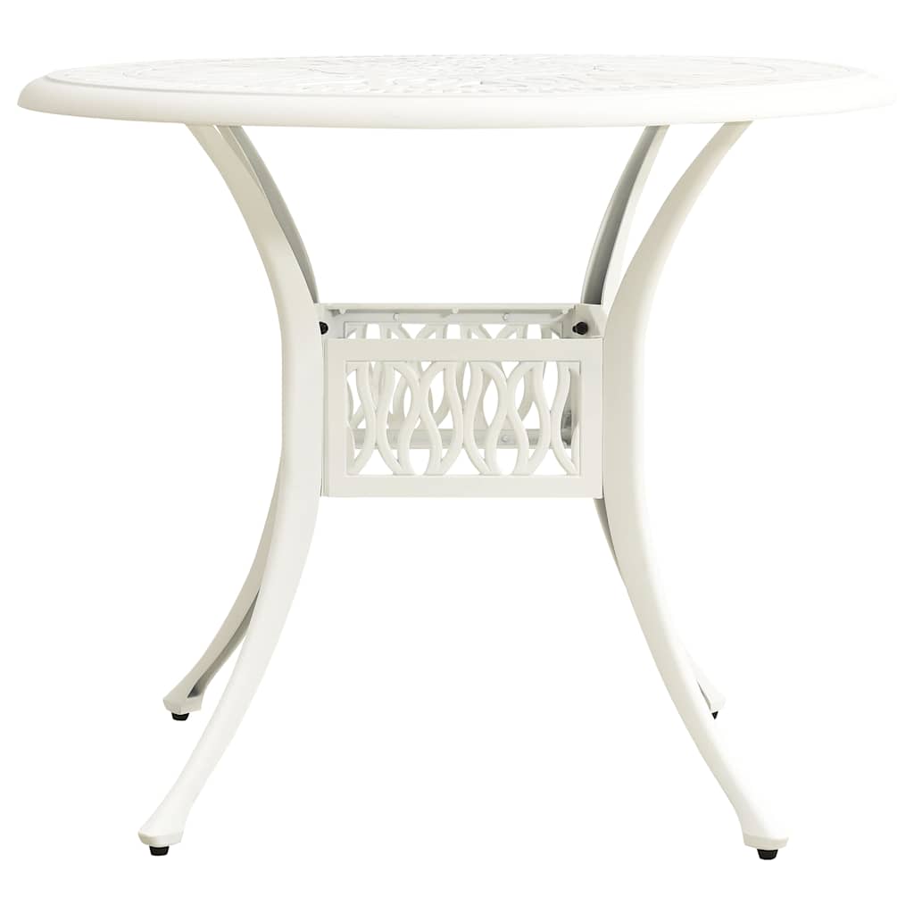 5 Piece Bistro Set Cast Aluminium White
