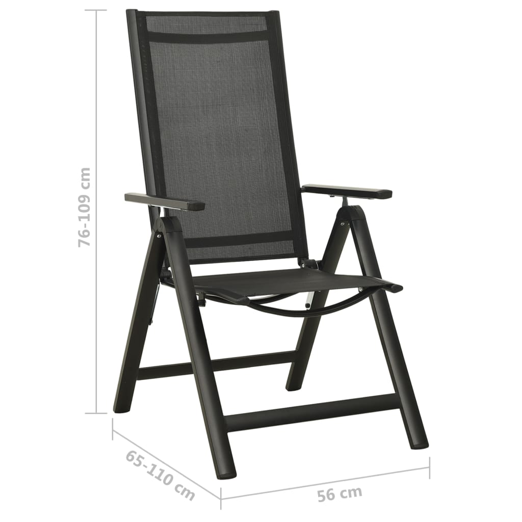 Bistro Set | Black and Anthracite | Aluminium | Small