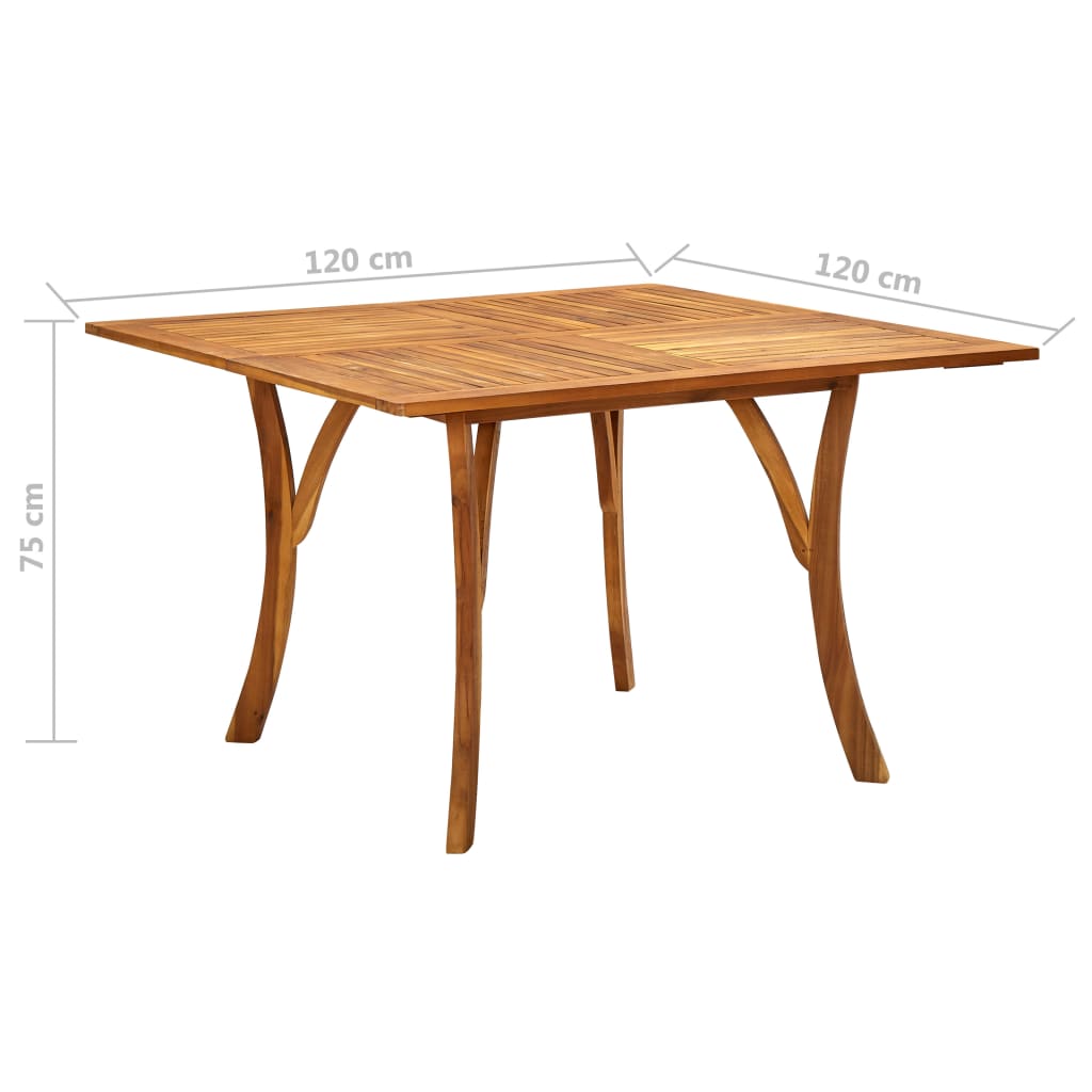 Dining Set | Black | Solid Acacia wood | Medium | Stackable