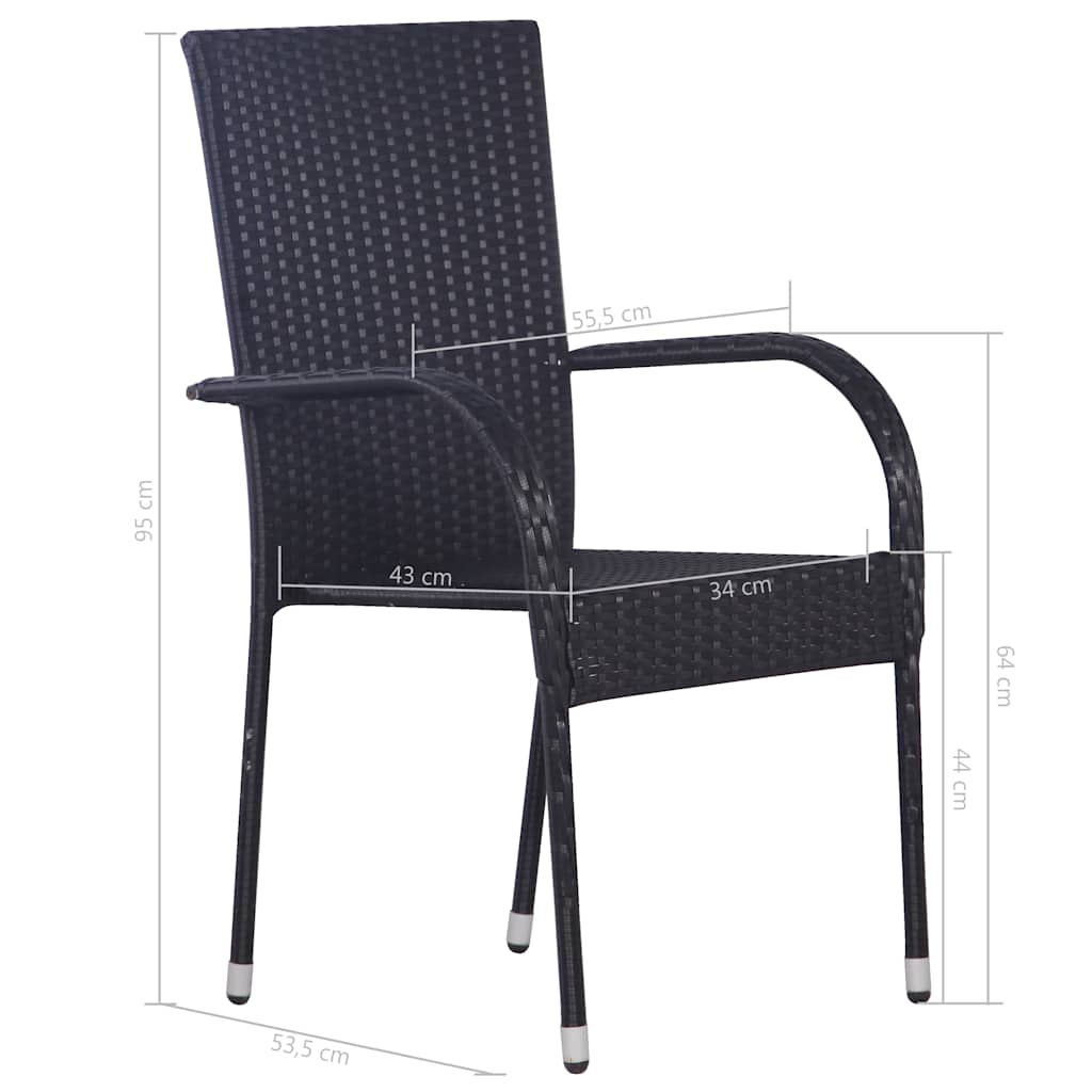 Dining Set | Black, Natural