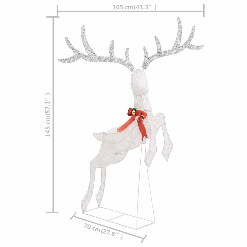 329769 vidaXL Flying Reindeer Christmas Decoration 120 LEDs White Cold White