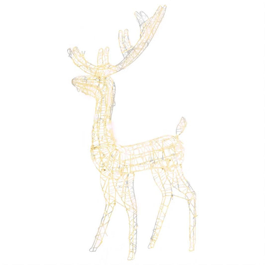 Acrylic Reindeer Christmas Decoration 140 LEDs 120cm Warm White Acrylic Reindeer Christmas Decoration 140 LEDs 120cm Warm White