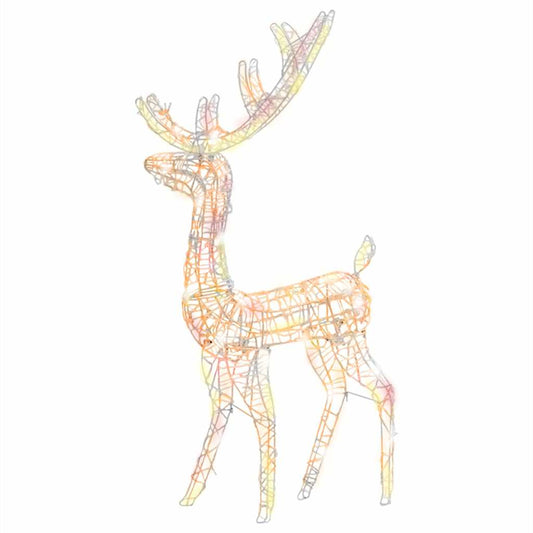 Acrylic Reindeer Christmas Decoration 140 LEDs 128cm Colourful Acrylic Reindeer Christmas Decoration 140 LEDs 128cm Colourful