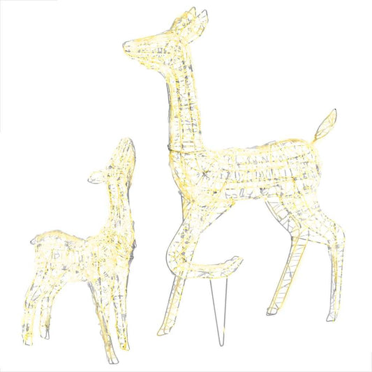 Acrylic Reindeer Family Christmas Decoration 160 LED Warm White Acrylic Reindeer Family Christmas Decoration 160 LED Warm White