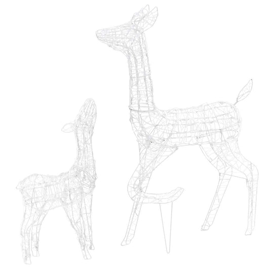 Acrylic Reindeer Family Christmas Decoration 160 LED Cold White Acrylic Reindeer Family Christmas Decoration 160 LED Cold White