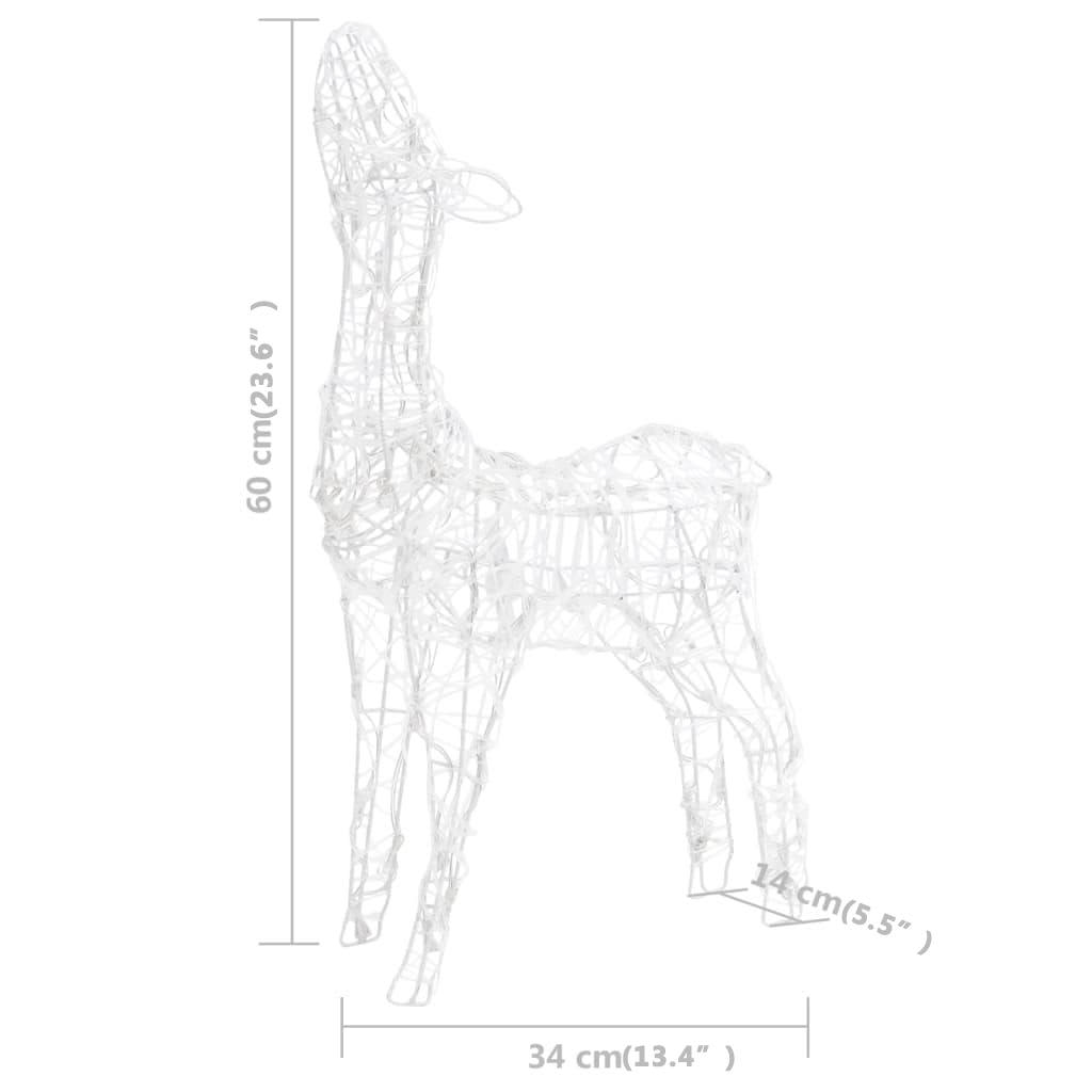 329790 vidaXL Acrylic Reindeer Family Christmas Decoration 160 LED Cold White