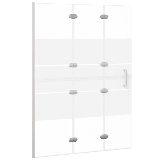 Folding Shower Enclosure ESG 100x140 cm White Folding Shower Enclosure ESG 100x140 cm White