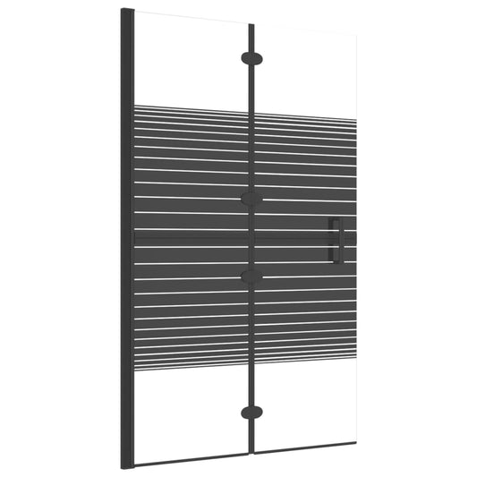 Folding Shower Enclosure ESG 80x140 cm Black Folding Shower Enclosure ESG 80x140 cm Black