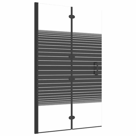 150740 vidaXL Folding Shower Enclosure ESG 80x140 cm Black 150740 vidaXL Folding Shower Enclosure ESG 80x140 cm Black
