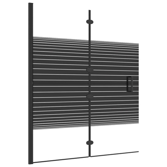 Folding Shower Enclosure ESG 120x140 cm Black Folding Shower Enclosure ESG 120x140 cm Black