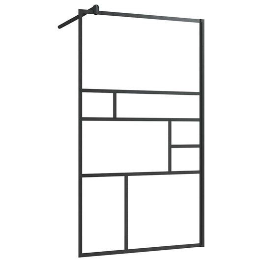 150753 vidaXL Walk-in Shower Wall with Clear ESG Glass 90x195 cm Black 150753 vidaXL Walk-in Shower Wall with Clear ESG Glass 90x195 cm Black