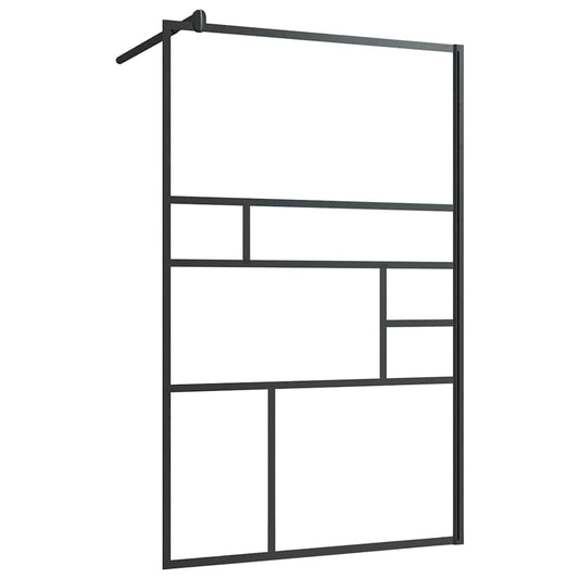 150754 vidaXL Walk-in Shower Wall with Clear ESG Glass 100x195 cm Black 150754 vidaXL Walk-in Shower Wall with Clear ESG Glass 100x195 cm Black