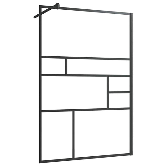 150755 vidaXL Walk-in Shower Wall with Clear ESG Glass 115x195 cm Black 150755 vidaXL Walk-in Shower Wall with Clear ESG Glass 115x195 cm Black