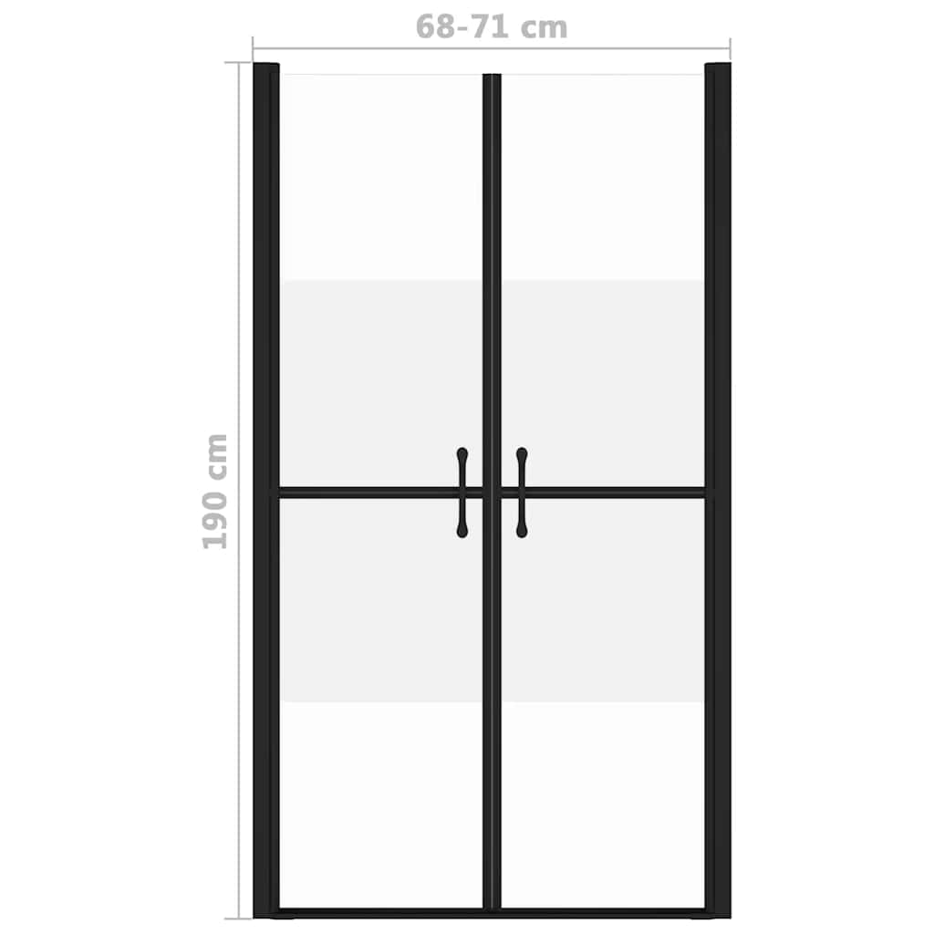 Shower Door Half Frosted ESG (68-71)x190 cm