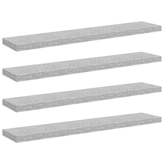 326608 vidaXL Floating Wall Shelves 4 pcs Concrete Grey 120x23,5x3,8 cm MDF 326608 vidaXL Floating Wall Shelves 4 pcs Concrete Grey 120x23,5x3,8 cm MDF