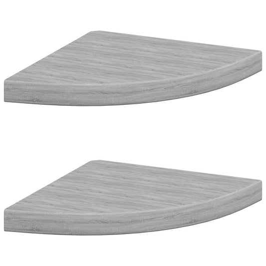 Wall Corner Shelves 2 pcs Concrete Grey 35x35x3.8 cm MDF Wall Corner Shelves 2 pcs Concrete Grey 35x35x3.8 cm MDF