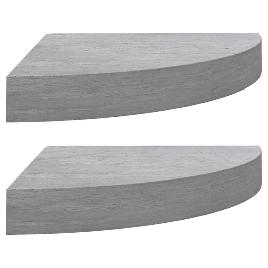 Wall Corner Shelves 2 pcs Concrete Grey 35x35x3.8 cm MDF Wall Corner Shelves 2 pcs Concrete Grey 35x35x3.8 cm MDF