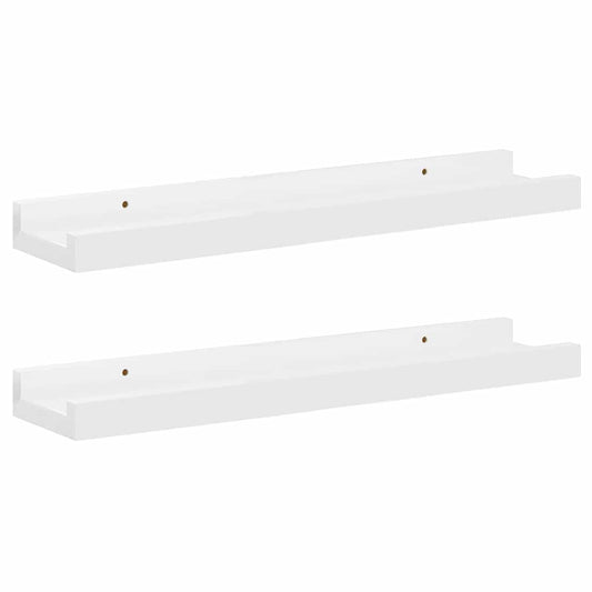 Wall Shelves 2 pcs High Gloss White 40x9x3 cm Wall Shelves 2 pcs High Gloss White 40x9x3 cm
