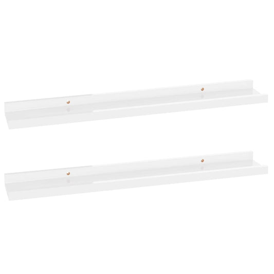 Wall Shelves 2 pcs High Gloss White 60x9x3 cm Wall Shelves 2 pcs High Gloss White 60x9x3 cm