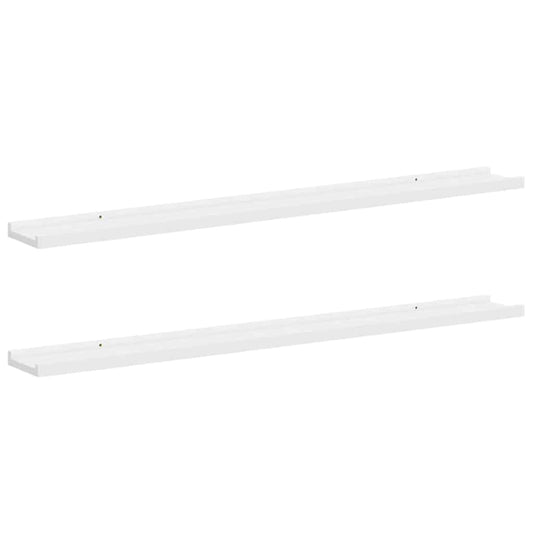 Wall Shelves 2 pcs White 100x9x3 cm Wall Shelves 2 pcs White 100x9x3 cm