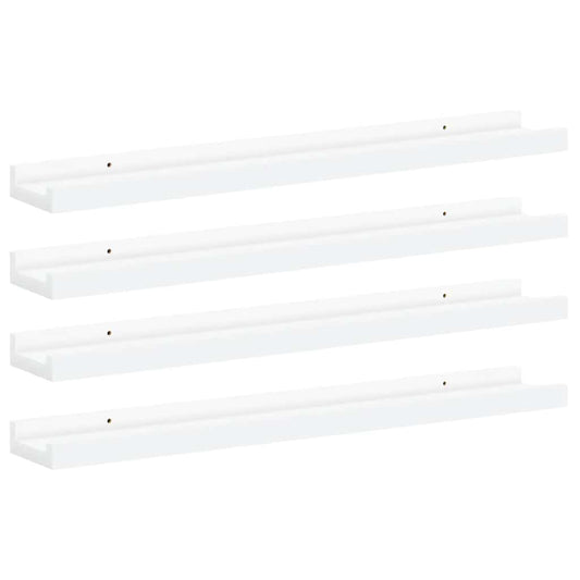 Wall Shelves 4 pcs White 60x9x3 cm Wall Shelves 4 pcs White 60x9x3 cm