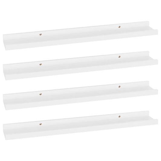 Wall Shelves 4 pcs White 60x9x3 cm Wall Shelves 4 pcs White 60x9x3 cm