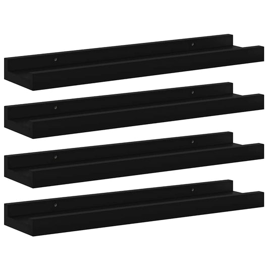 Wall Shelves 4 pcs Black 40x9x3 cm Wall Shelves 4 pcs Black 40x9x3 cm