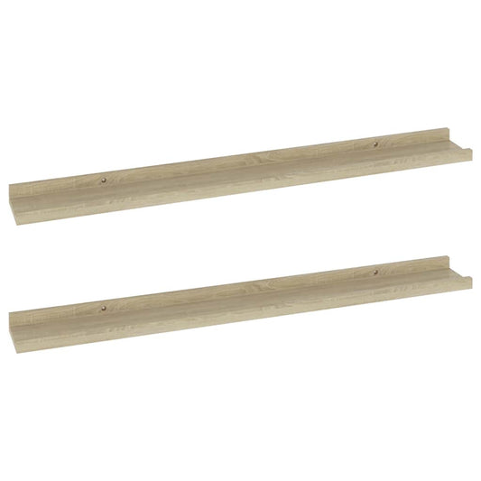 Wall Shelves 2 pcs Sonoma Oak 80x9x3 cm Wall Shelves 2 pcs Sonoma Oak 80x9x3 cm