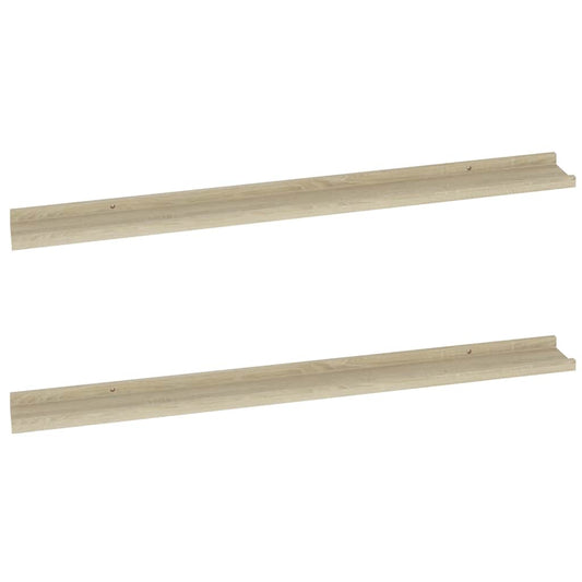 Wall Shelves 2 pcs Sonoma Oak 100x9x3 cm Wall Shelves 2 pcs Sonoma Oak 100x9x3 cm