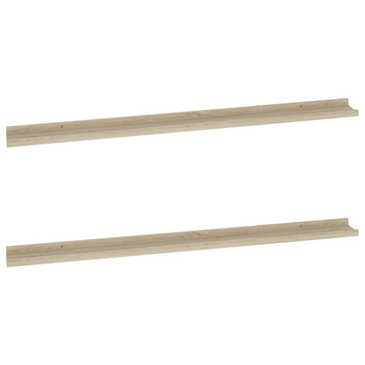Wall Shelves 2 pcs Sonoma Oak 115x9x3 cm Wall Shelves 2 pcs Sonoma Oak 115x9x3 cm