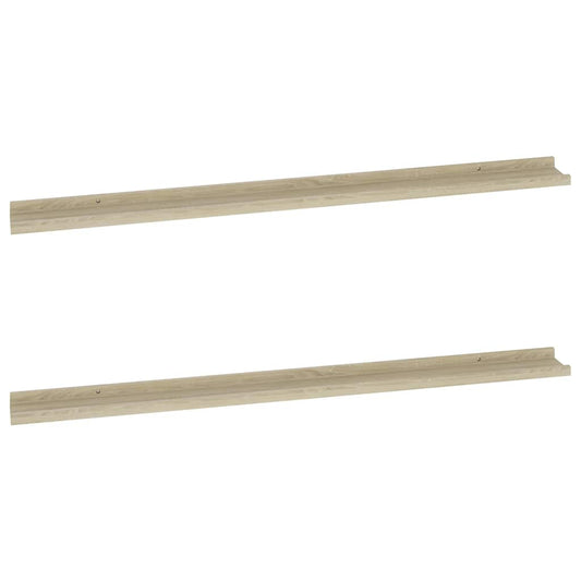 Wall Shelves 2 pcs Sonoma Oak 115x9x3 cm Wall Shelves 2 pcs Sonoma Oak 115x9x3 cm