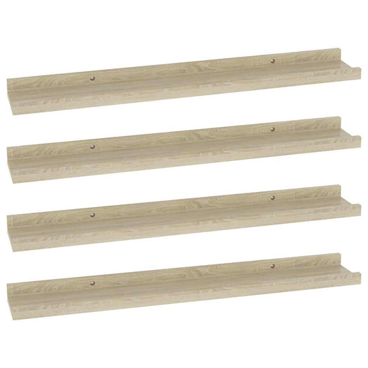 Wall Shelves 4 pcs Sonoma Oak 60x9x3 cm Wall Shelves 4 pcs Sonoma Oak 60x9x3 cm