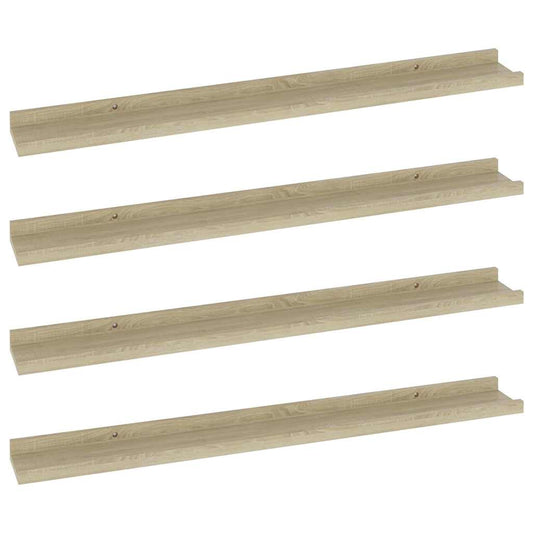 Wall Shelves 4 pcs Sonoma Oak 80x9x3 cm Wall Shelves 4 pcs Sonoma Oak 80x9x3 cm