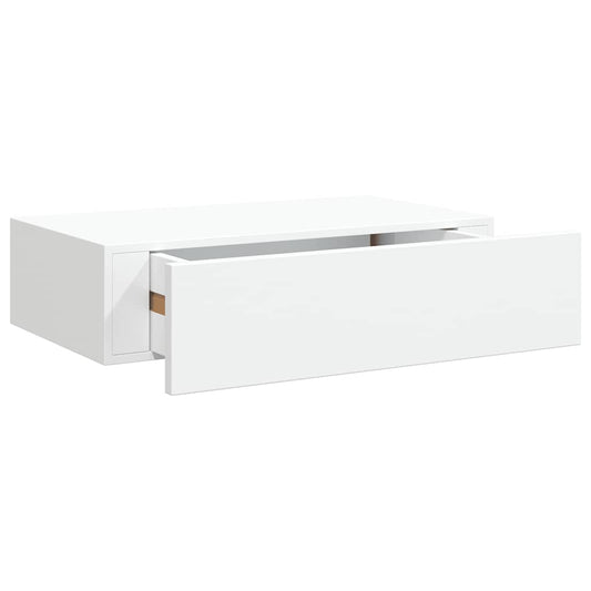 Wall-mounted Drawer Shelf White 40x23.5x10 cm MDF Wall-mounted Drawer Shelf White 40x23.5x10 cm MDF