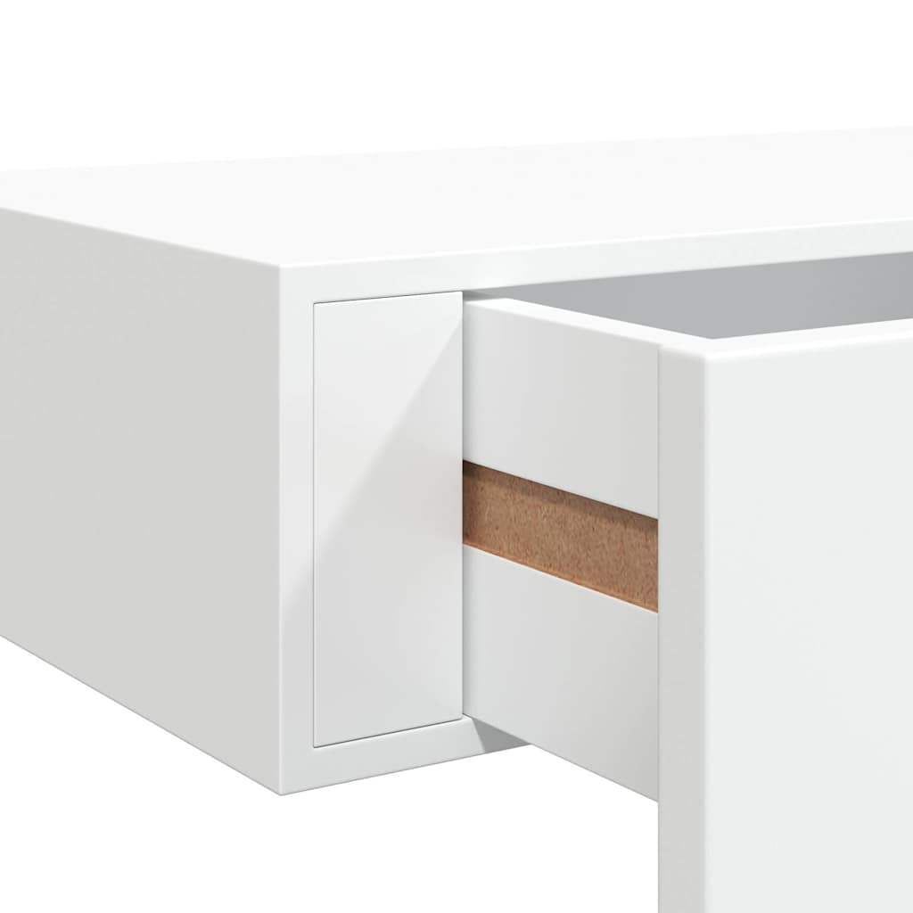 330242 vidaXL Wall-mounted Drawer Shelves 2 pcs White 40x23,5x10 cm MDF
