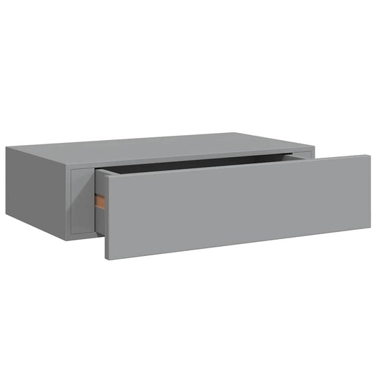 Drawer Shelf | Grey | MDF, metal | Compact | Floating Shelf | Rectangular Drawer Shelf | Grey | MDF, metal | Compact | Floating Shelf | Rectangular