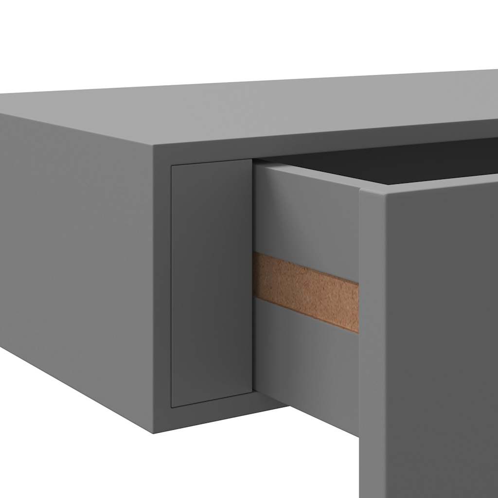 330246 vidaXL Wall-mounted Drawer Shelves 2 pcs Grey 40x23,5x10cm MDF