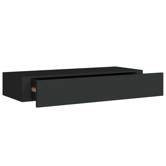 Drawer Shelf | Black | MDF, Metal | Compact | Wall-Mounted Drawer Shelf Drawer Shelf | Black | MDF, Metal | Compact | Wall-Mounted Drawer Shelf