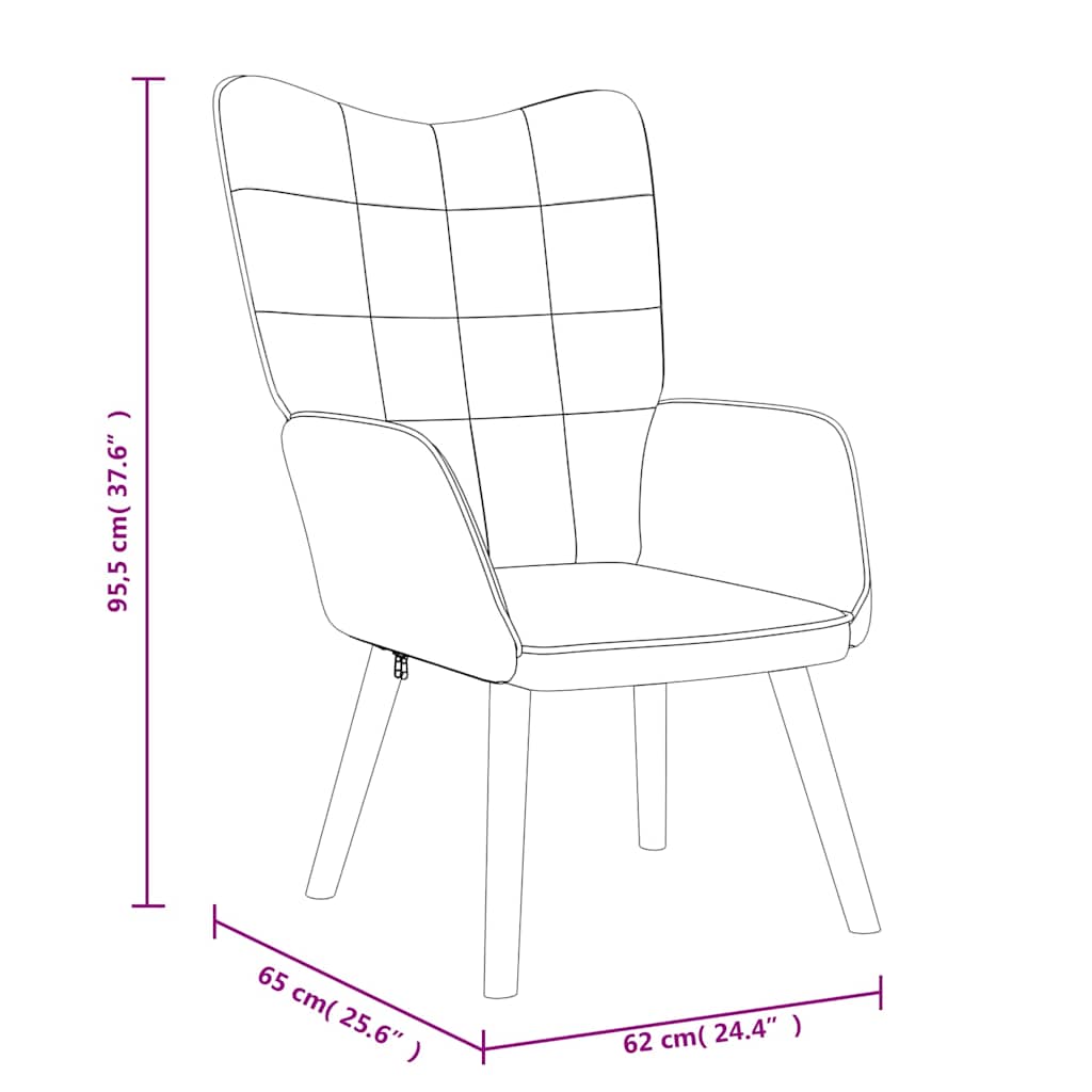 Relaxing Chair Wine Red Fabric