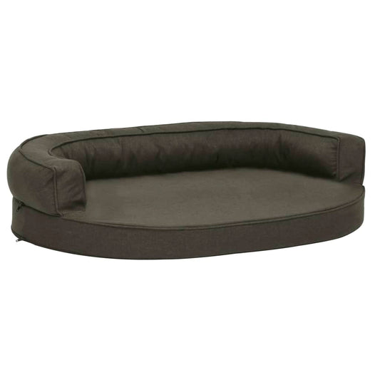 Ergonomic Dog Bed Mattress 75x53 cm Linen Look Dark Grey Ergonomic Dog Bed Mattress 75x53 cm Linen Look Dark Grey
