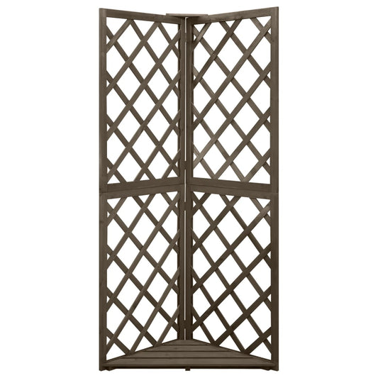 Corner Trellis Grey 50x50x145 cm Solid Fir Wood Corner Trellis Grey 50x50x145 cm Solid Fir Wood