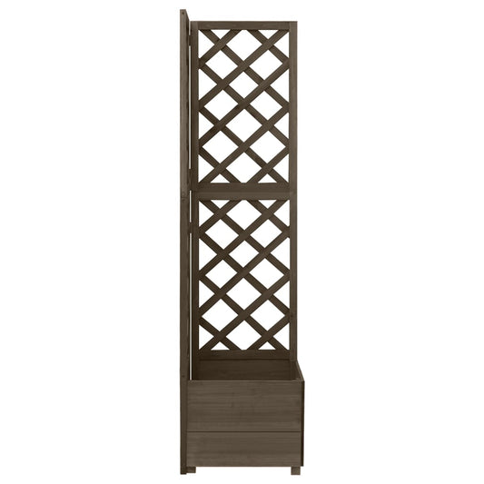 Corner Trellis Planter Grey 40x40x150 cm Solid Fir Wood Corner Trellis Planter Grey 40x40x150 cm Solid Fir Wood