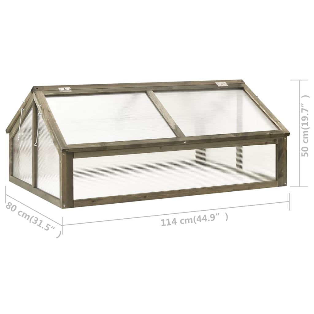 Greenhouse | Grey | Solid fir wood and transparent panels | Medium