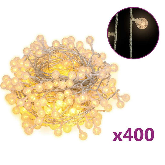 Globe Fairy String Lights 40m 400 LED Warm White 8 Function Globe Fairy String Lights 40m 400 LED Warm White 8 Function