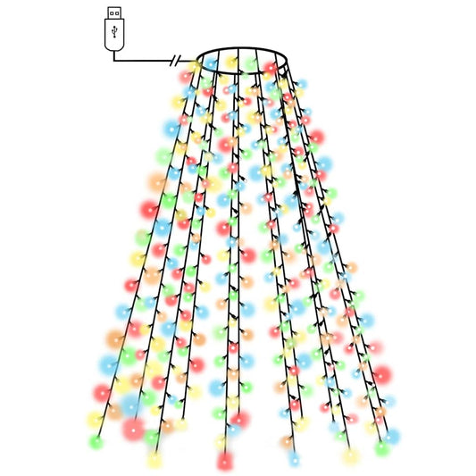 Christmas Tree Net Lights with 210 LEDs Colourful 210 cm Christmas Tree Net Lights with 210 LEDs Colourful 210 cm